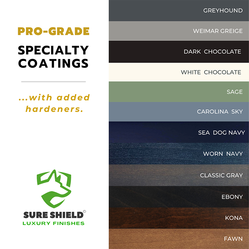 Custom Dog Crate Furniture Color Option Swatches