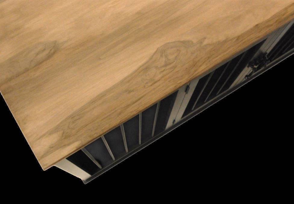 The Rover Collection, XX Large Double Dog Furniture, Dog Size 90 lbs.+, Solid Maple Top Close-up