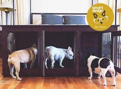 TRIPLE Medium Size Dog Kennel Furniture. for dogs up to 30 lbs - Carolina Dog Crate Co.