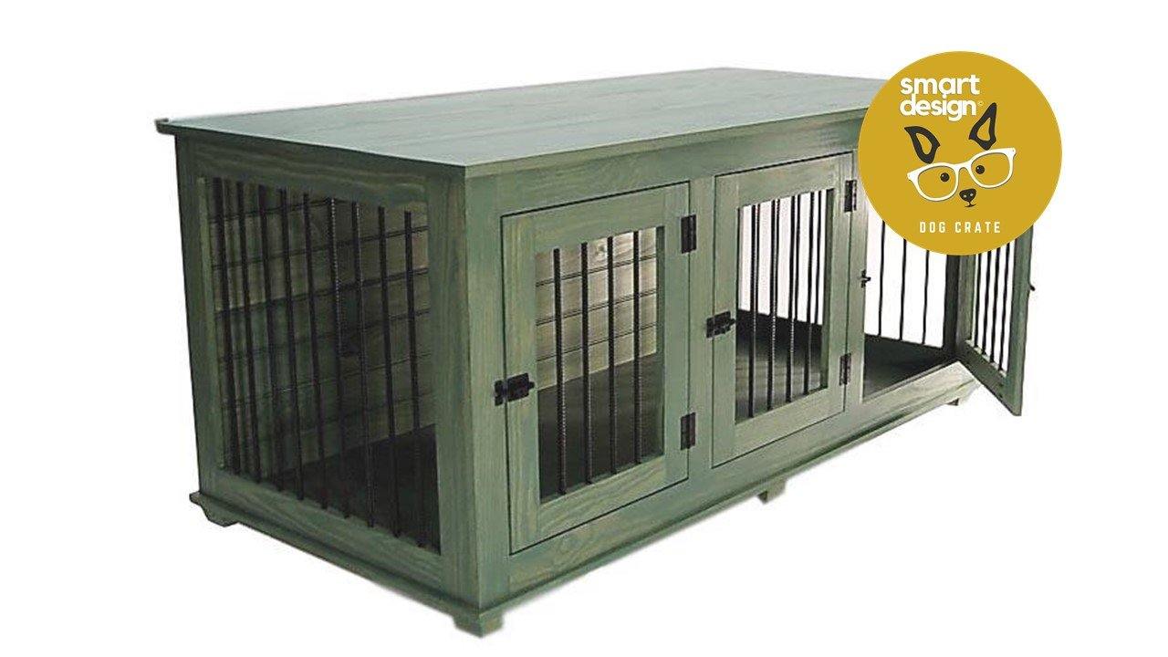 TRIPLE Small Custom Dog Crate Cabinet dogs up to