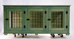 TRIPLE Small Custom Dog Crate Cabinet for dogs up to 15 lbs. - Carolina Dog Crate Co.