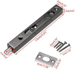 Latch, Sliding Door, Black, 6"