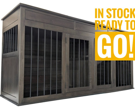 IN STOCK-The Rover Collection, Double XL Dog Crate Kennel with Drawers, for Dogs 60 to 80 lbs