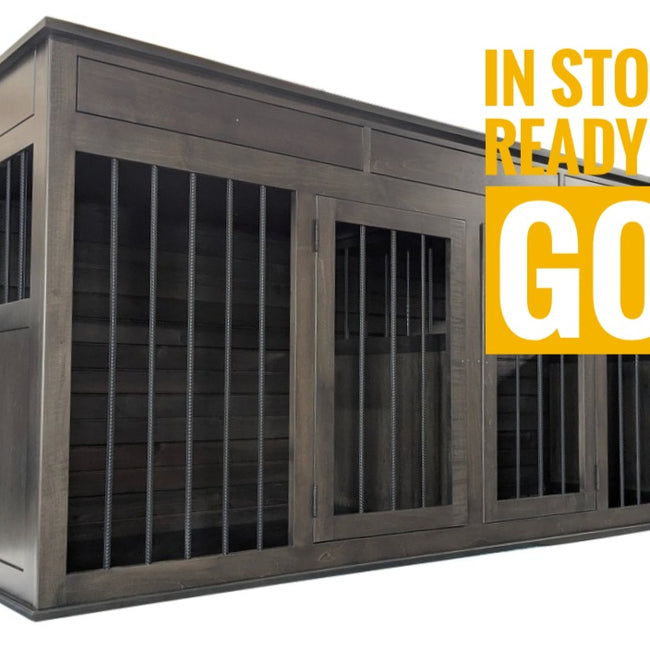 IN STOCK-The Rover Collection, Double XL Dog Crate Kennel with Drawers, for Dogs 60 to 80 lbs