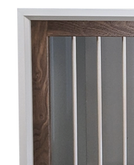 Modern Dog Crate Furniture with Waterfall edges_Solid walnut face frame