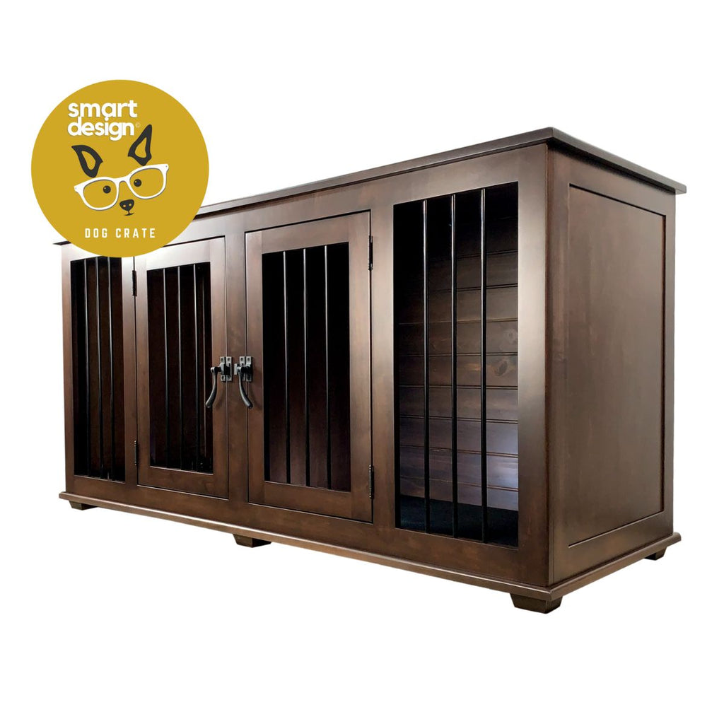 The Rover Collection, Large, Double Dog Crate as Furniture & Kenne, Dog Size: 25-60 lbs
