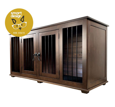 The Rover Collection, Large, Double Dog Crate as Furniture & Kenne, Dog Size: 25-60 lbs