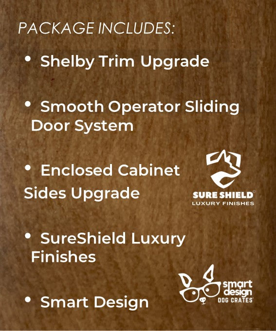 dog crate furniture featuring SureShield Luxury Finishes for better durability and scuff resistance
