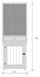 Custom Drawer, Shoe Storage Shelf Cabinet, 24" x 13" x 5", for Design #D-653