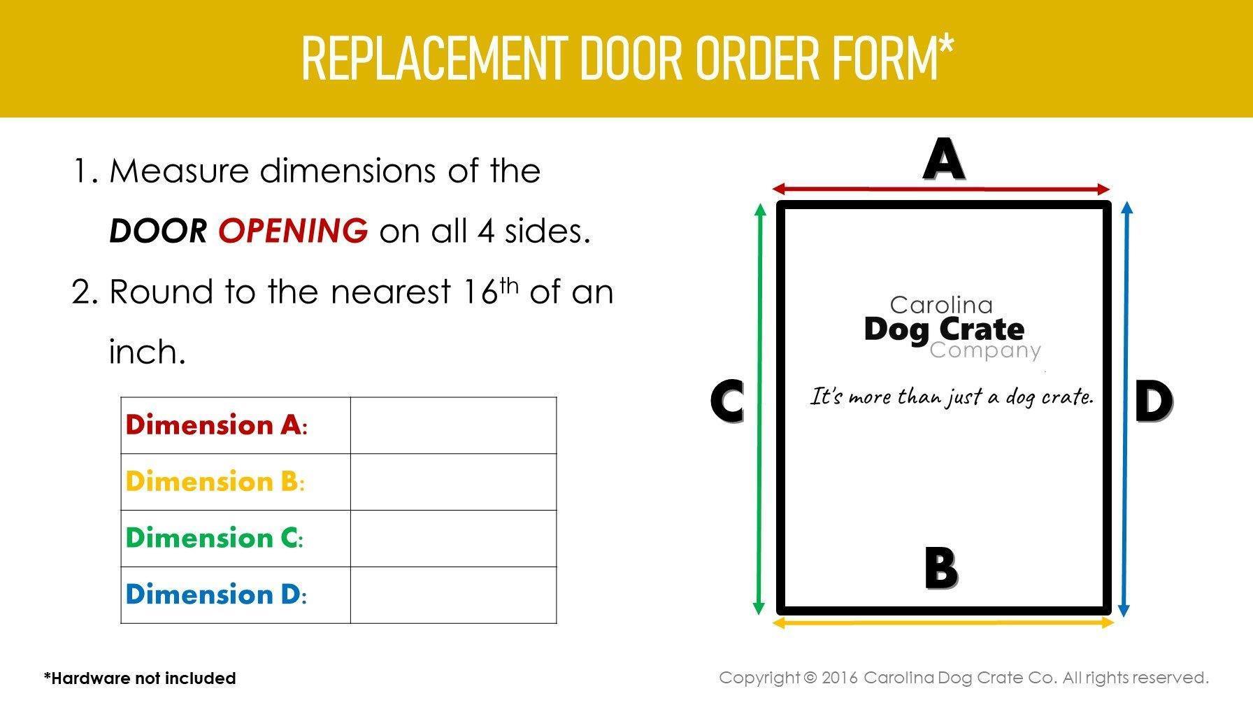 Custom Kennel Door - Carolina Dog Crate Co.