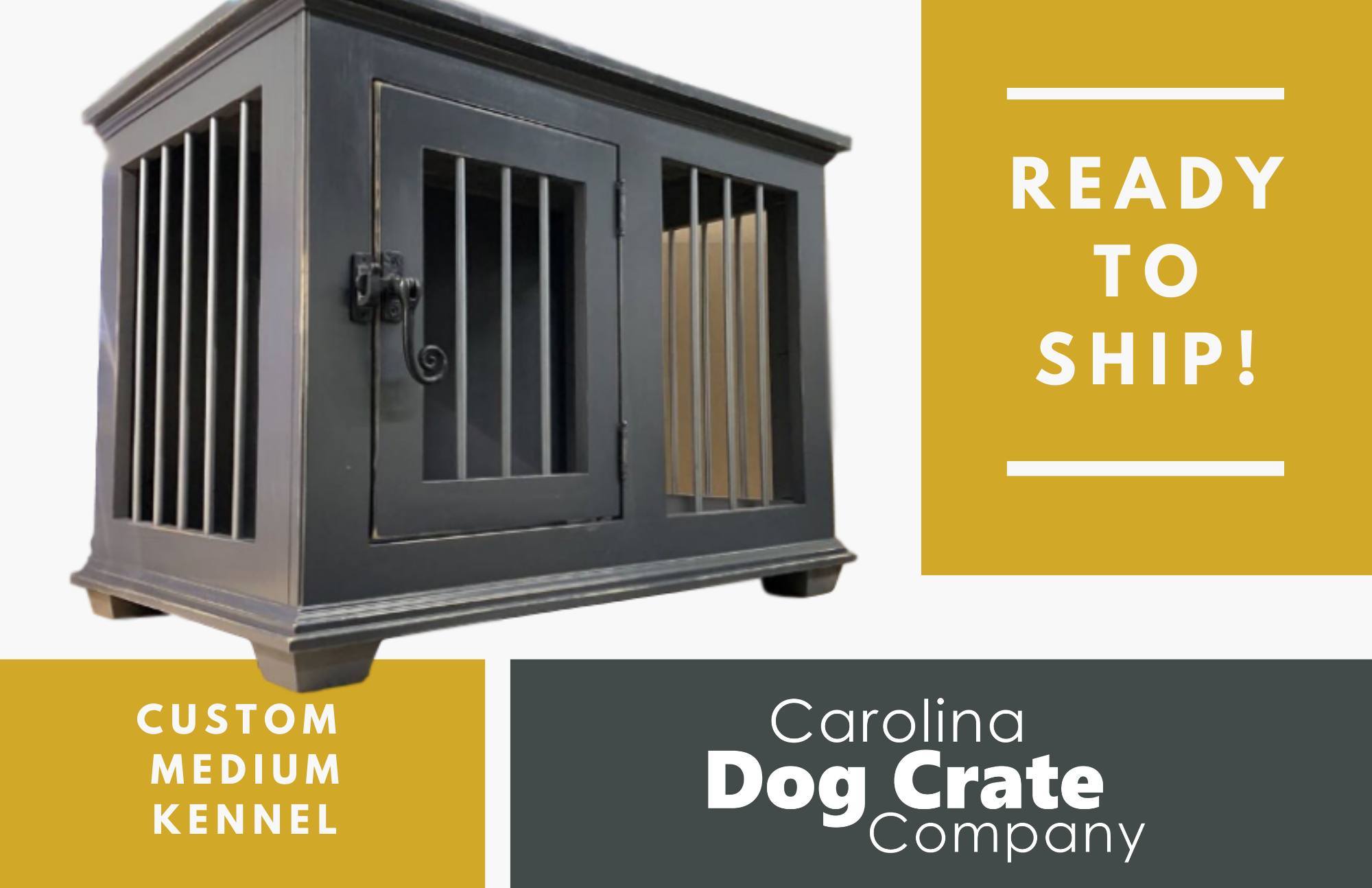 In-Stock Custom Medium Dog Crate Kennel End Table - Carolina Dog Crate Co.